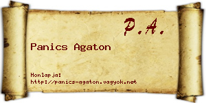 Panics Agaton névjegykártya